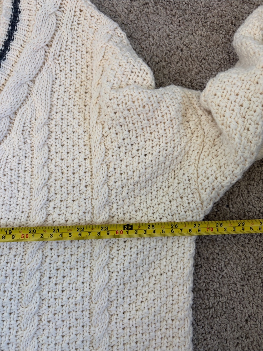 Taylor Swift Folklore Cardigan Sweater Cableknit Cream Gray Silver Stars XL/2XL - Picture 6 of 11